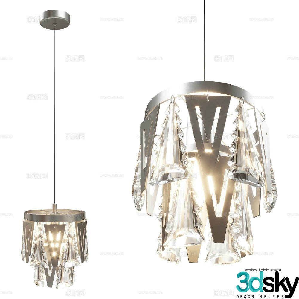 Stilfort crystal chandelier glass chandelier 3d model