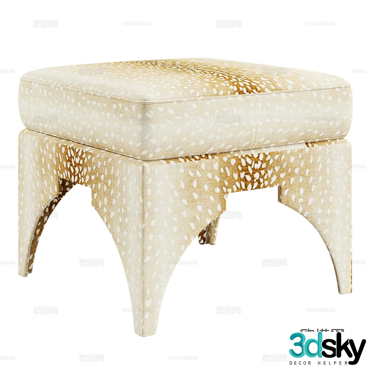 Modern stool sofa stool 3d model
