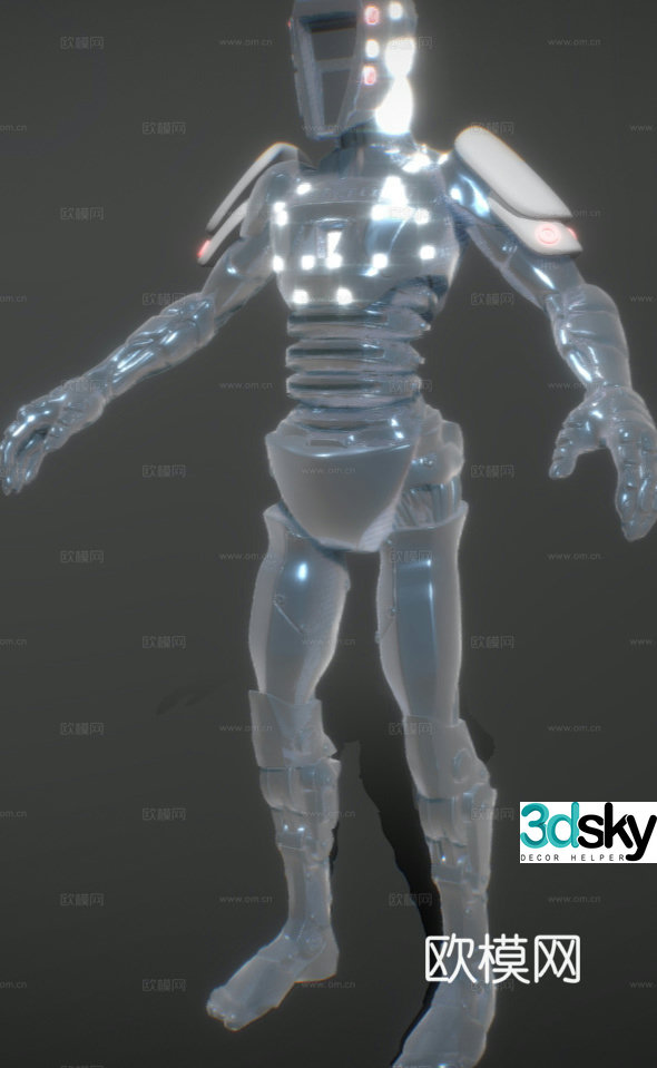 Modern robot intelligent robot industrial robot humanoid robot 3d model