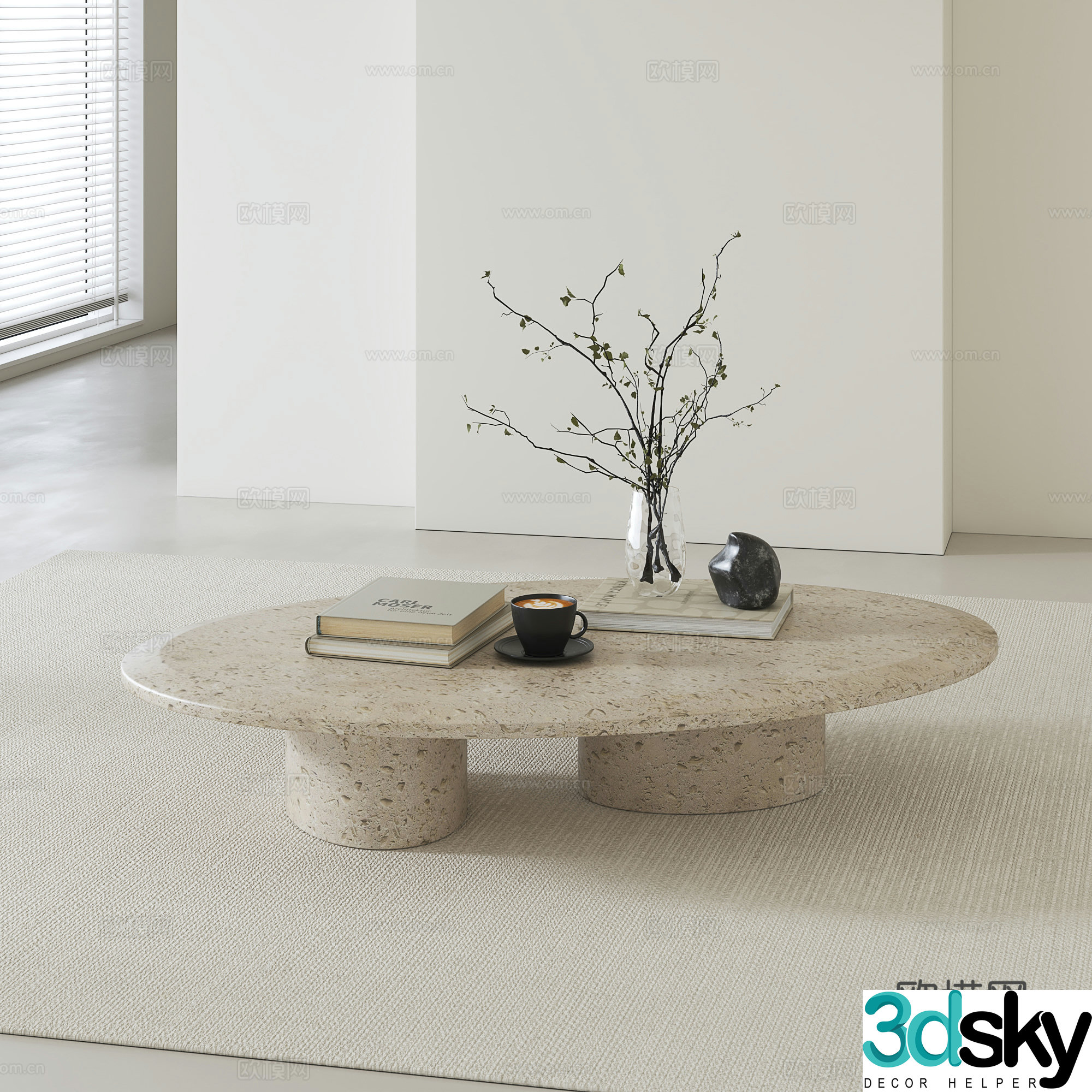 Wabi-sabi coffee table 3d model