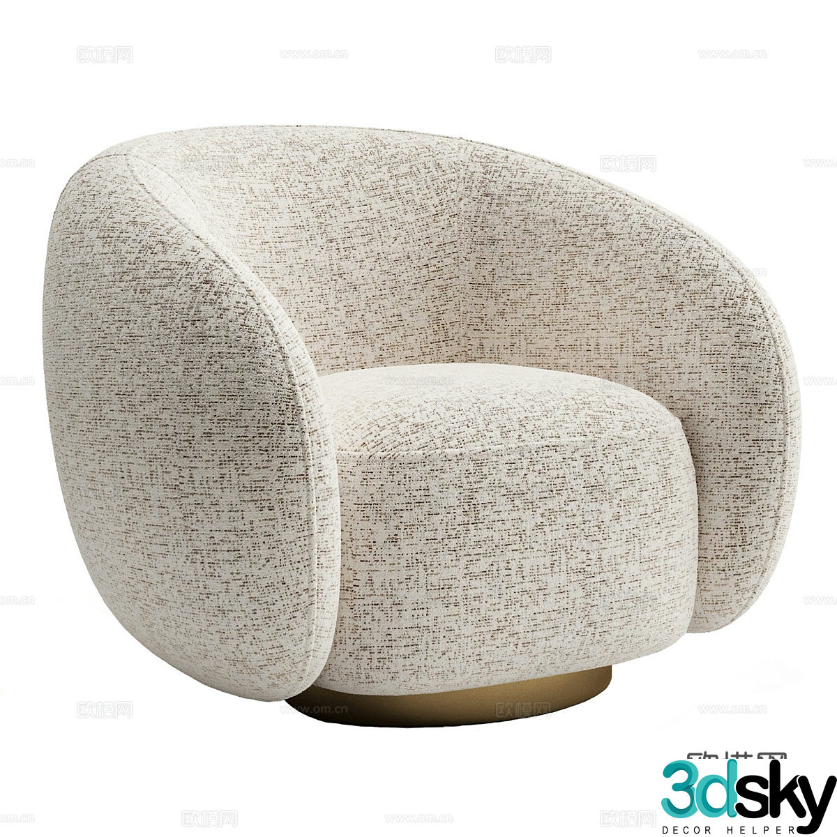 Modern single sofa 3d model
