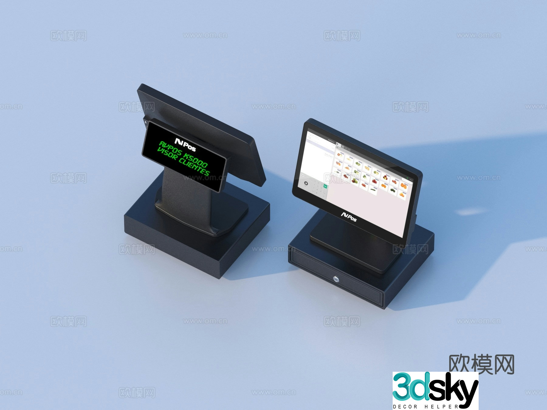 Cash register cashier 3d model