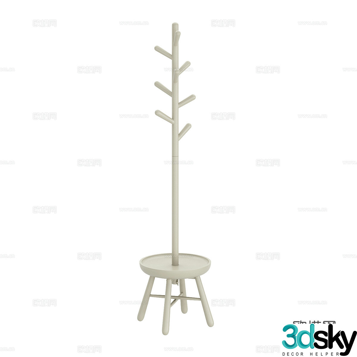 Modern clothes hanger entrance clothes hanger 3d model