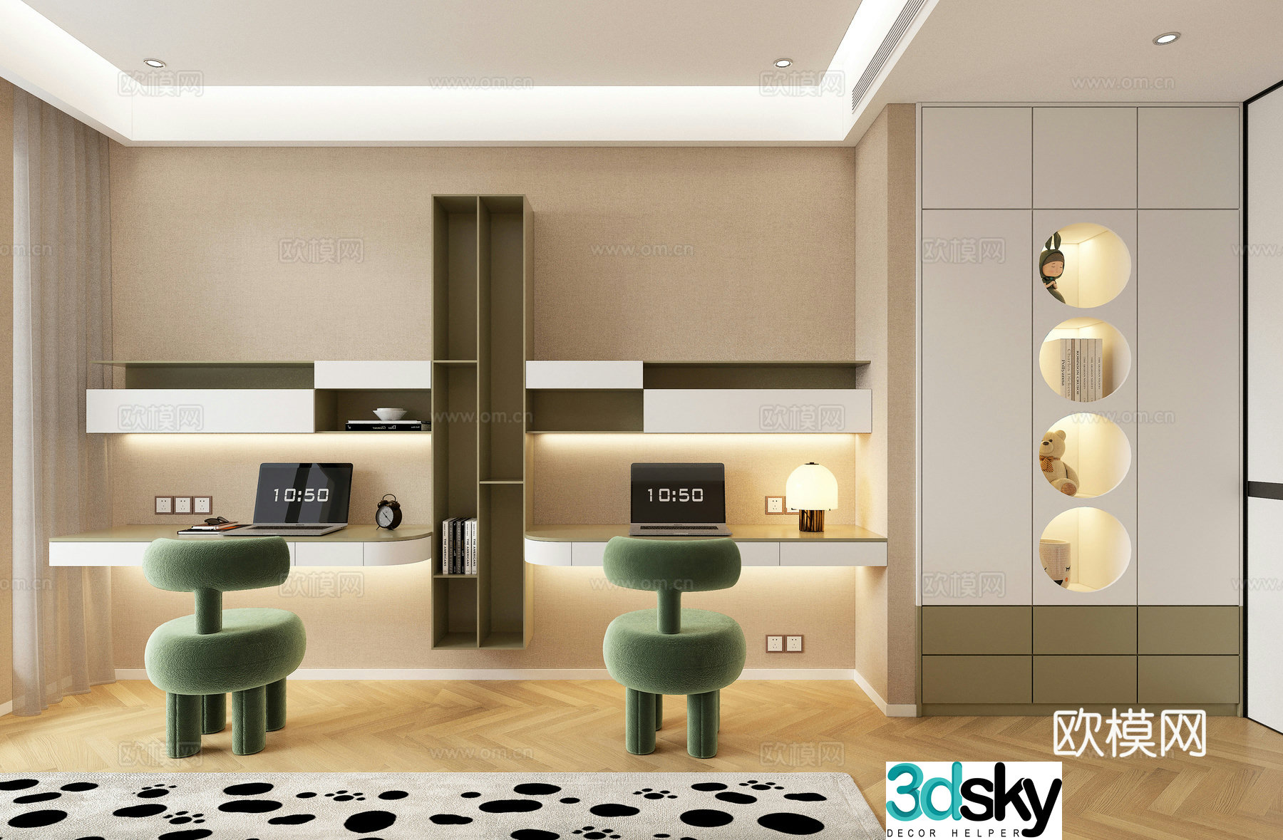 Modern children’s room 3d model