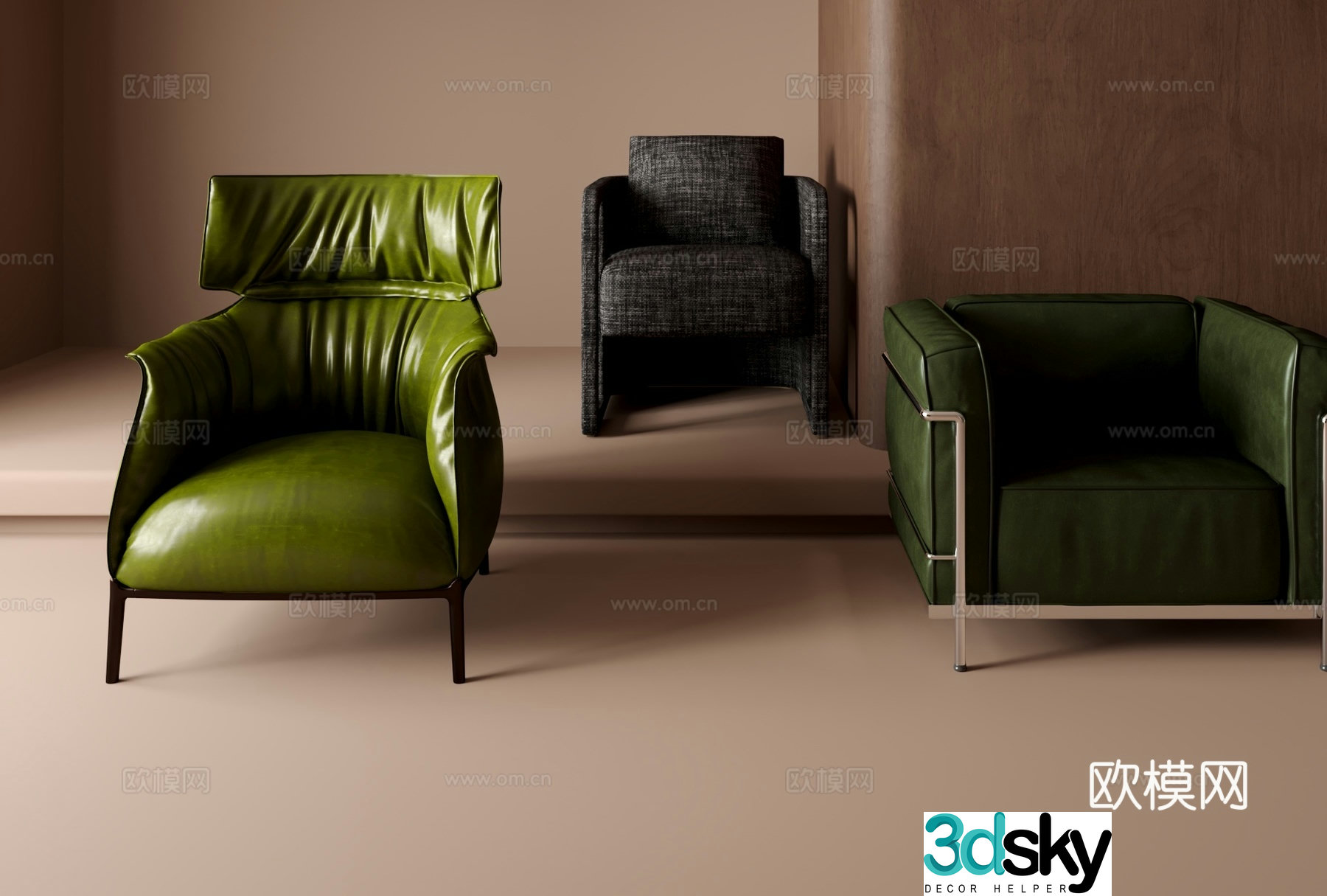Single sofa 3d model
