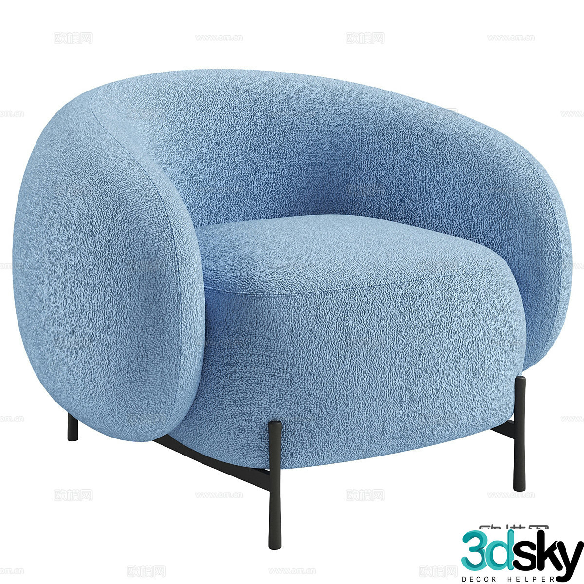 Modern single sofa 3d model