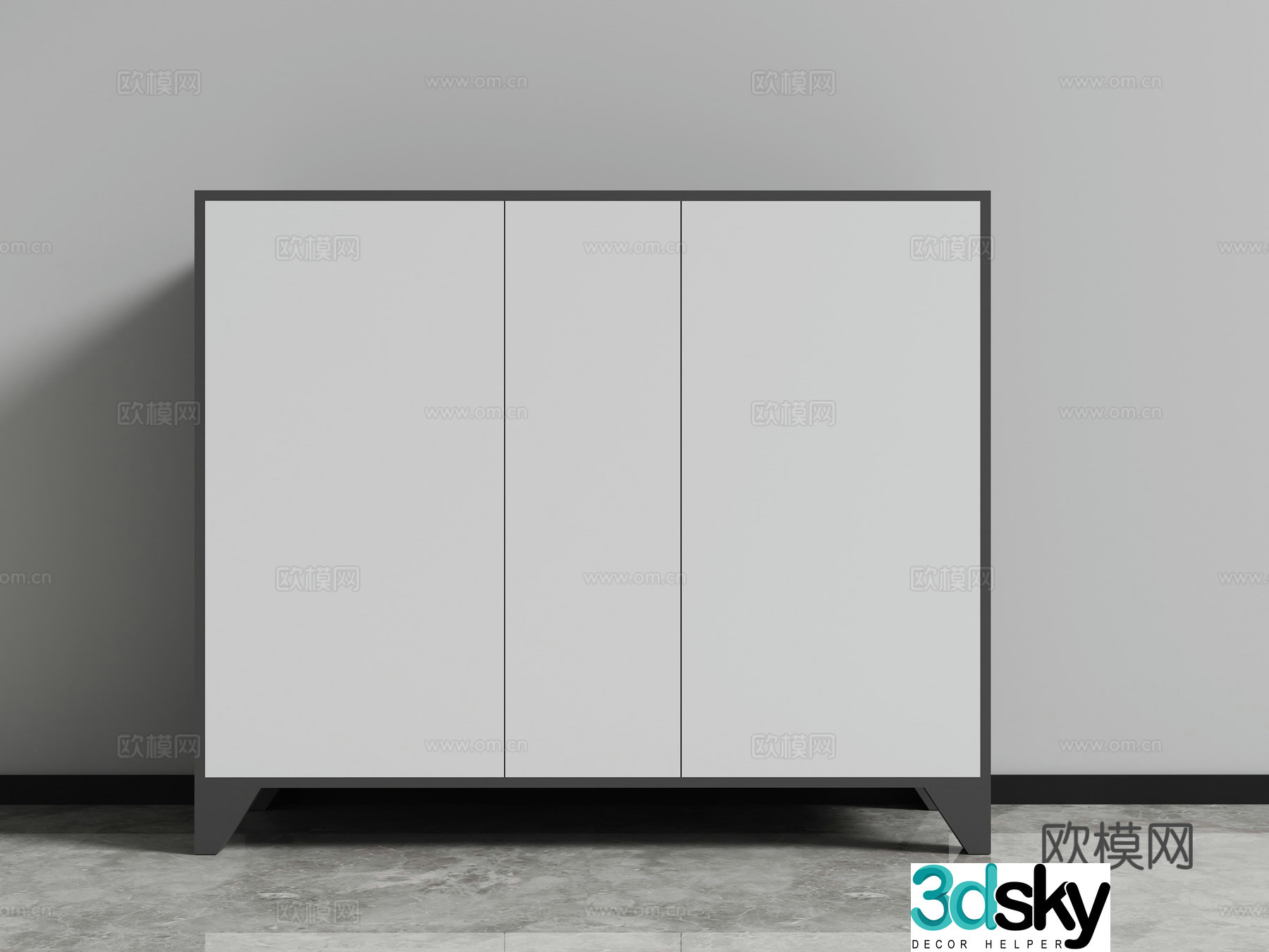 Modern entryway cabinet 3d model