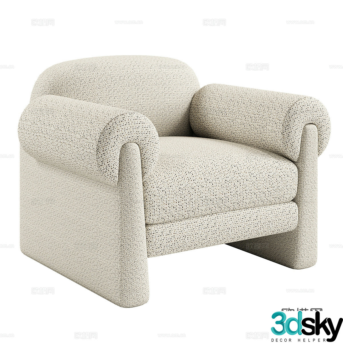 Modern single sofa 3d model