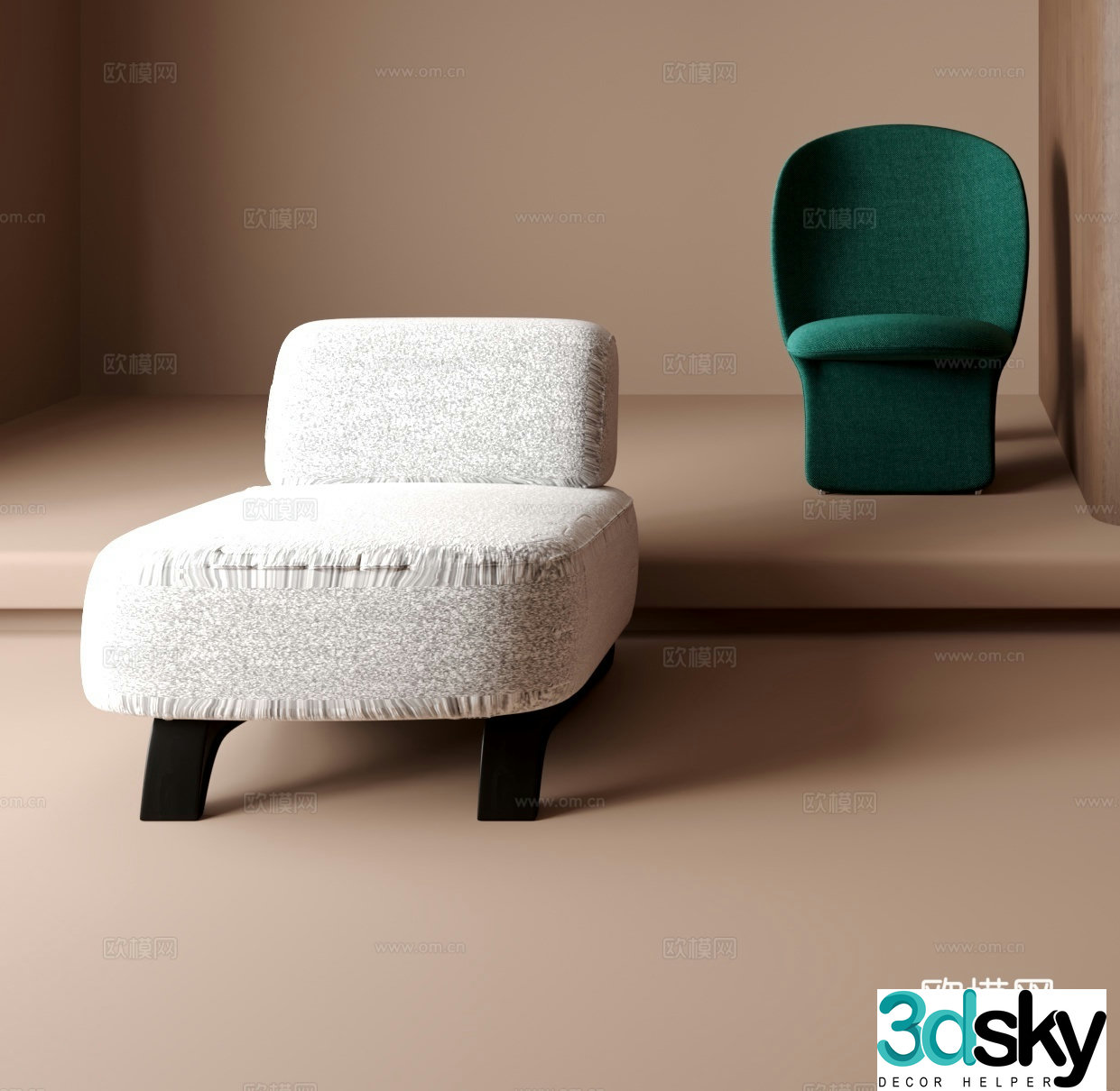 Single sofa 3d model