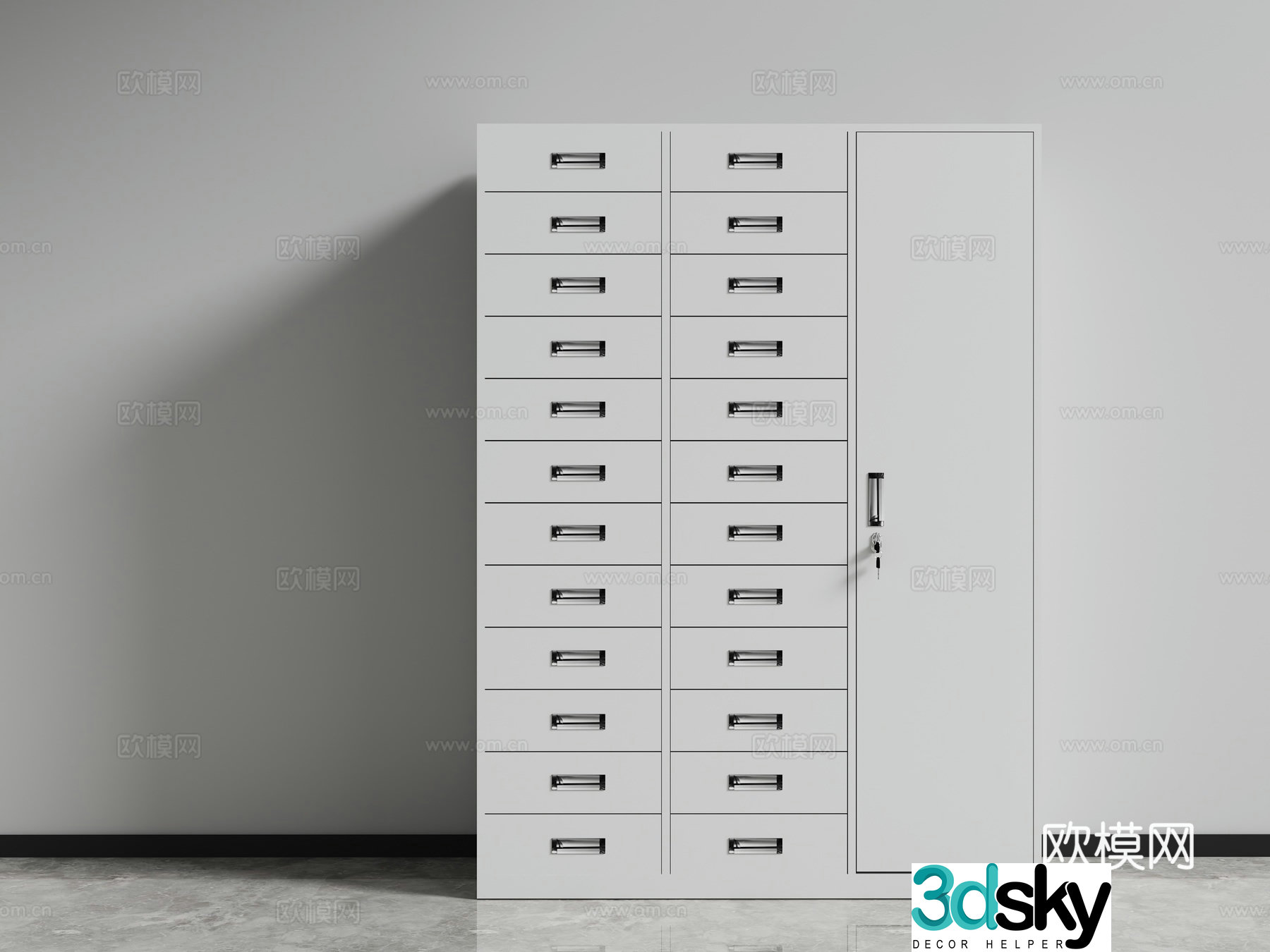 File cabinet locker iron cabinet 3d model