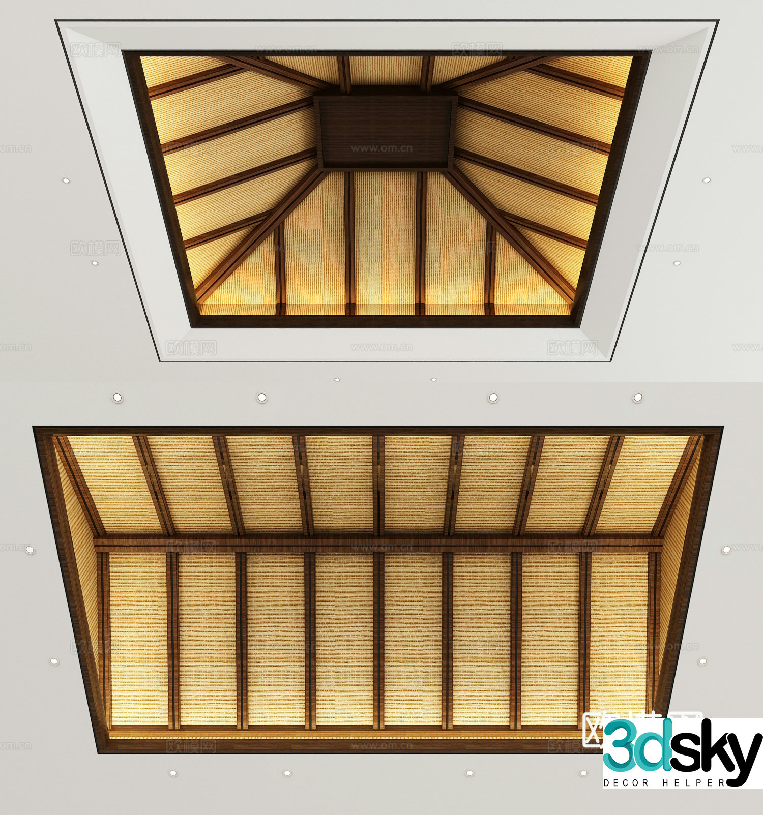 New Chinese style ceiling 3D model