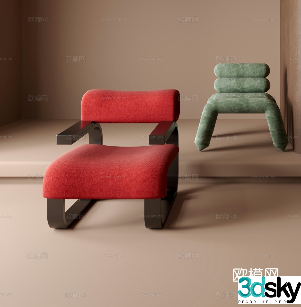 Sofa chair leisure chair 3d model