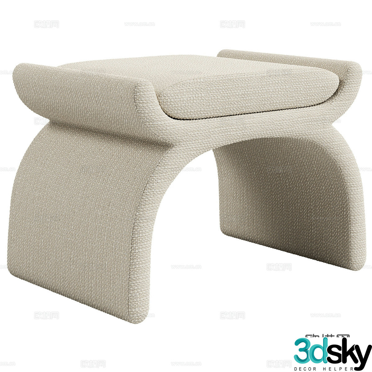 Modern stool low stool sofa stool 3d model