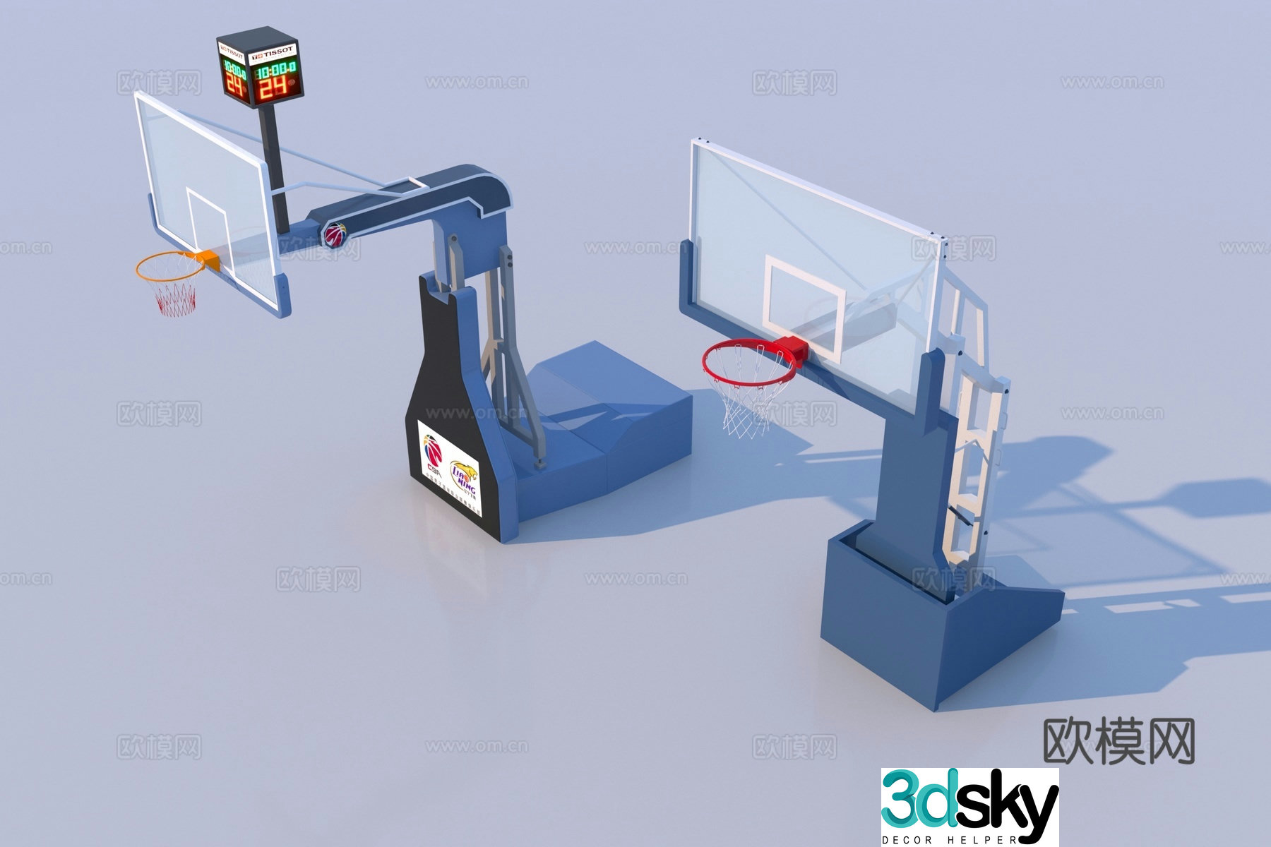 Modern basketball stand 3d model