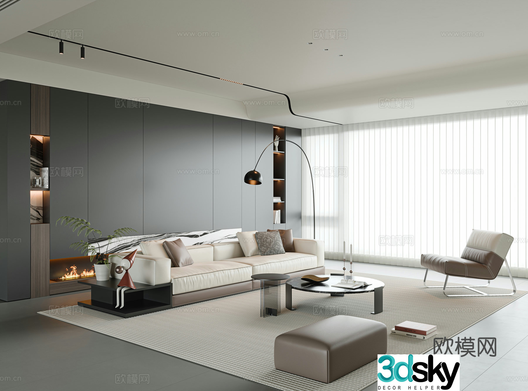 Italian living room 3d model
