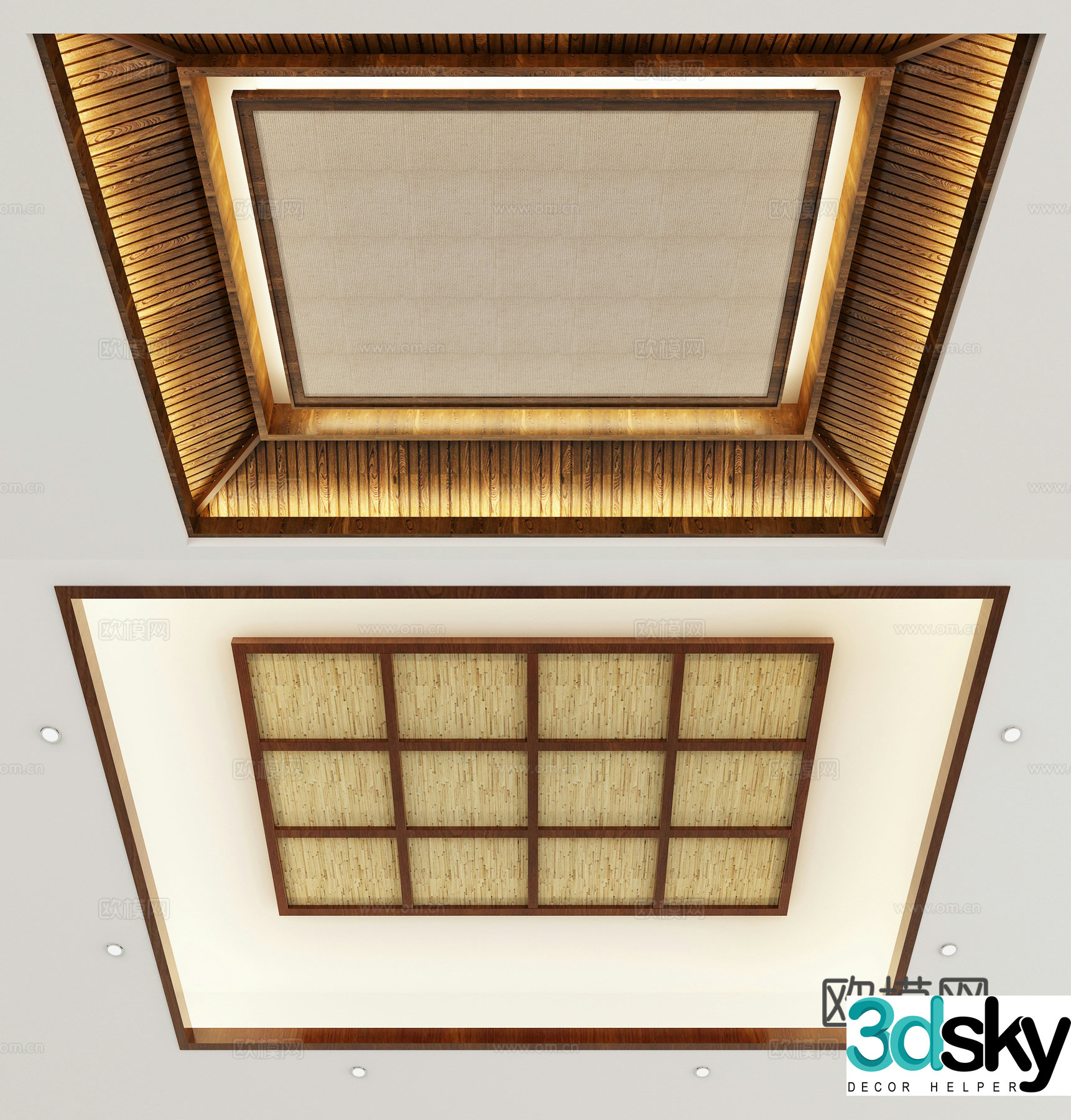 New Chinese style ceiling 3D model