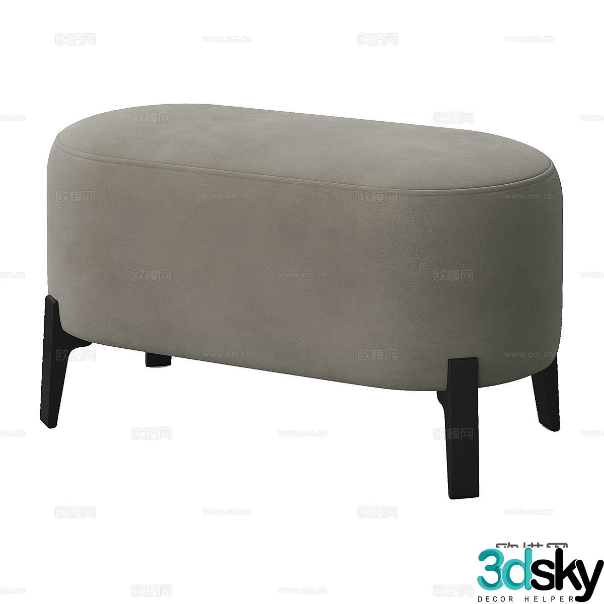 Modern low stool sofa stool stool 3d model
