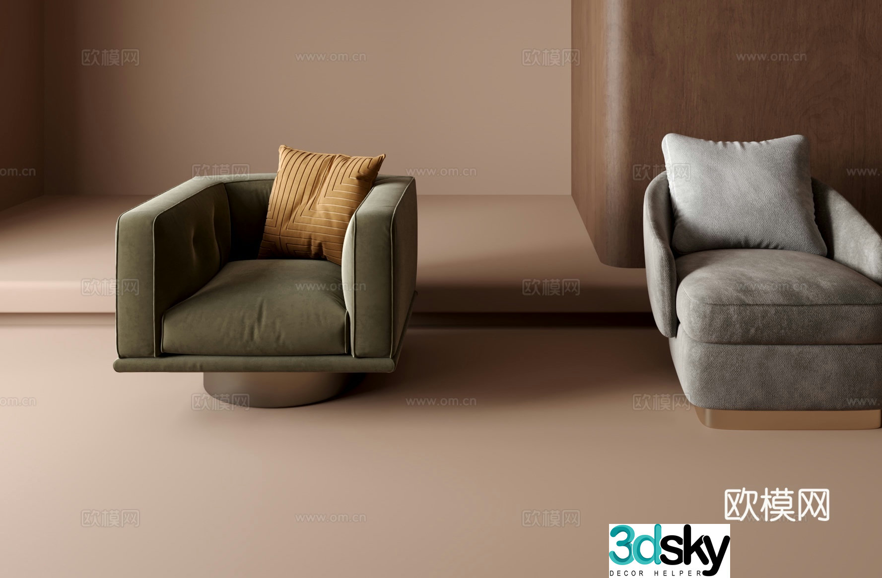 Single sofa 3d model