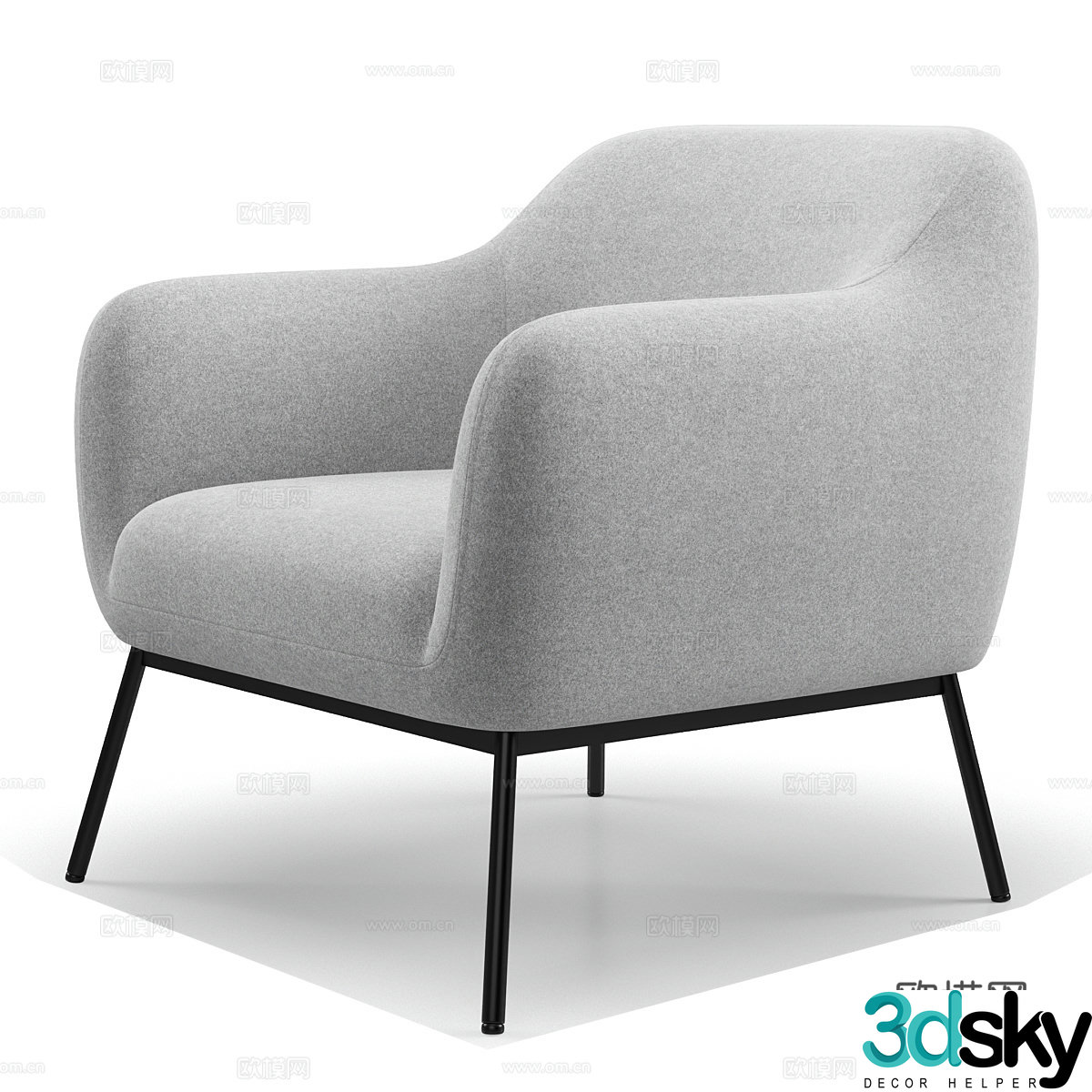 Modern chair sofa chair leisure chair 3d model