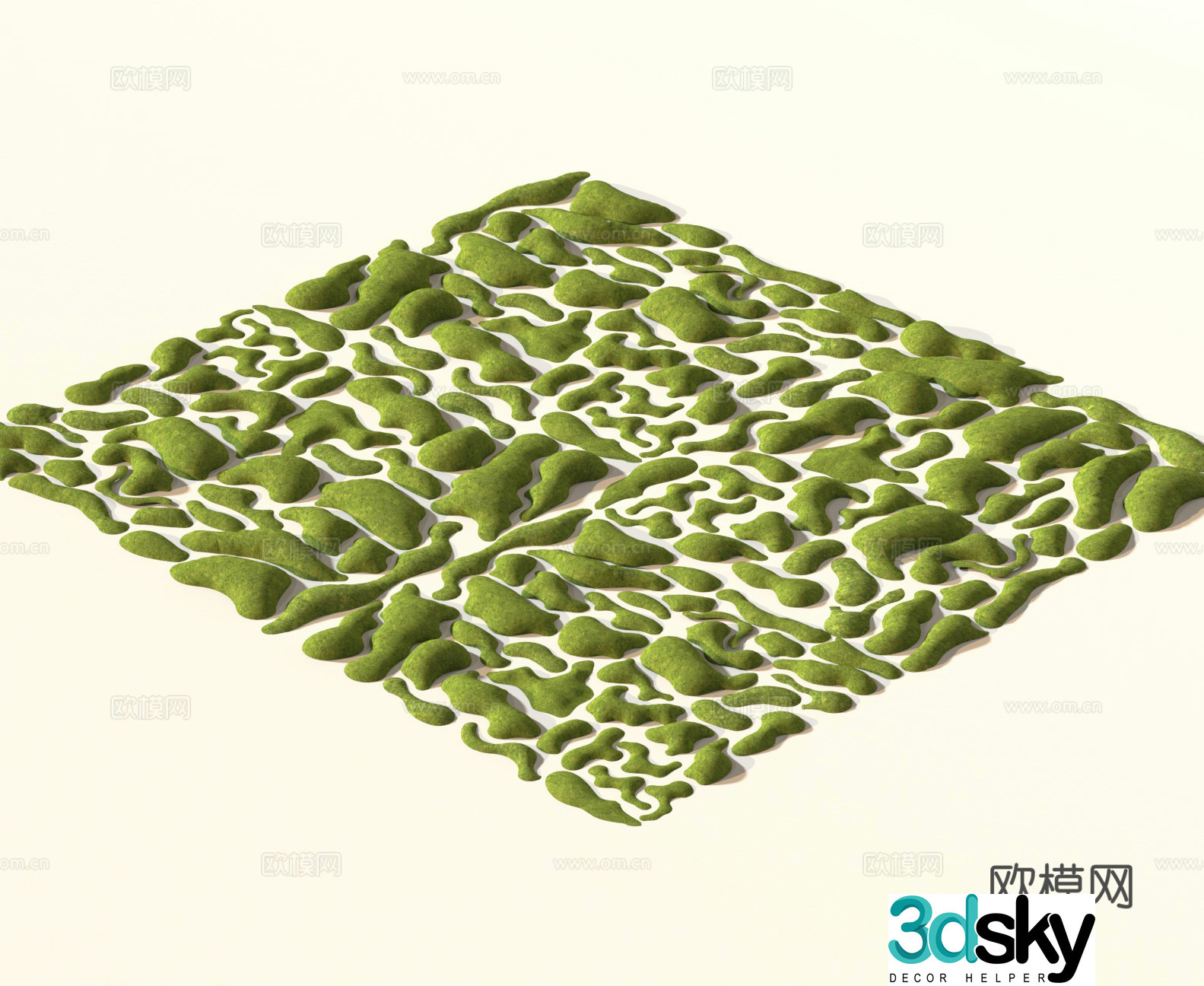 Moss terrain micro-terrain hills mounds 3d model