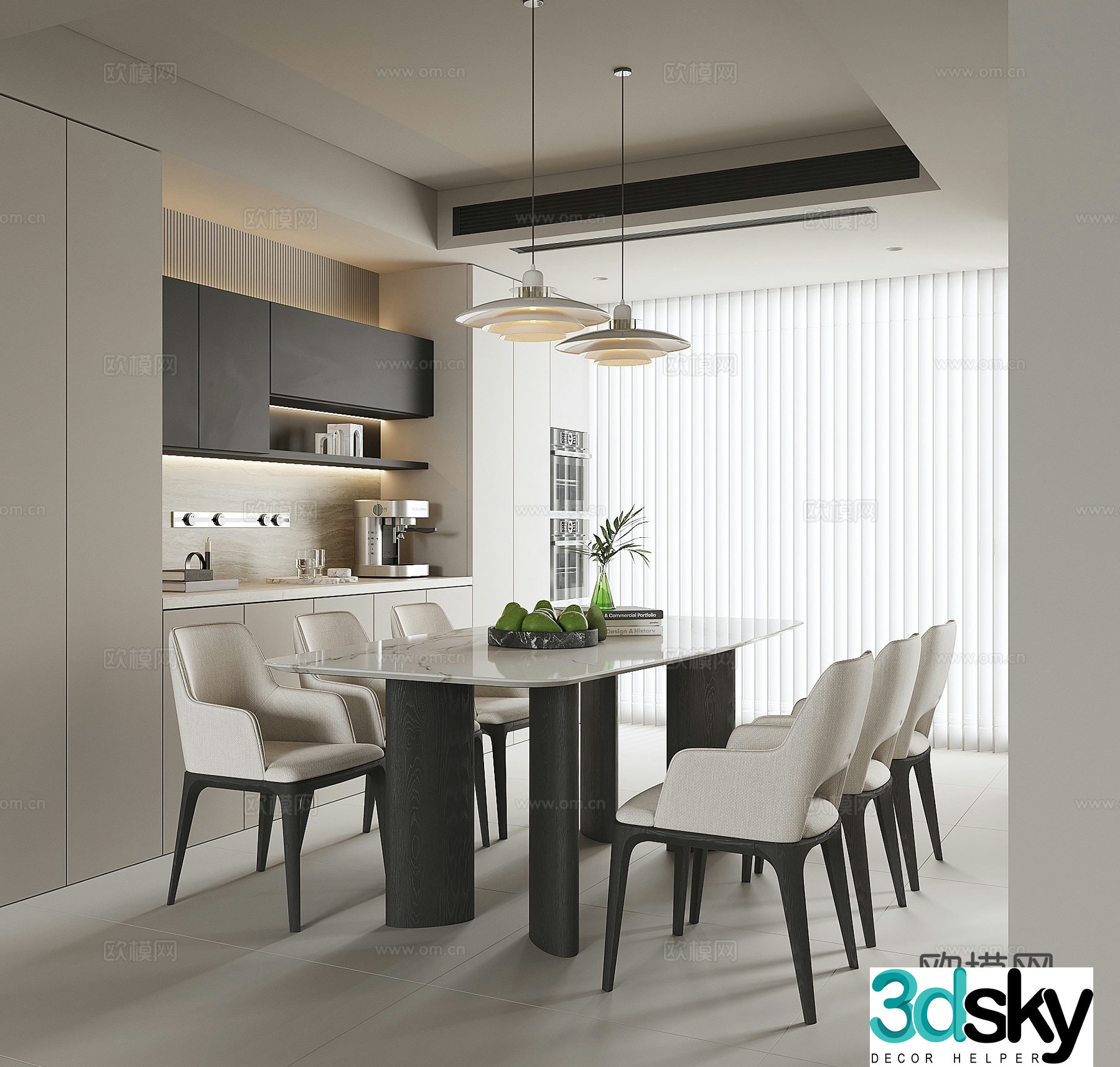 Modern restaurant 3d model