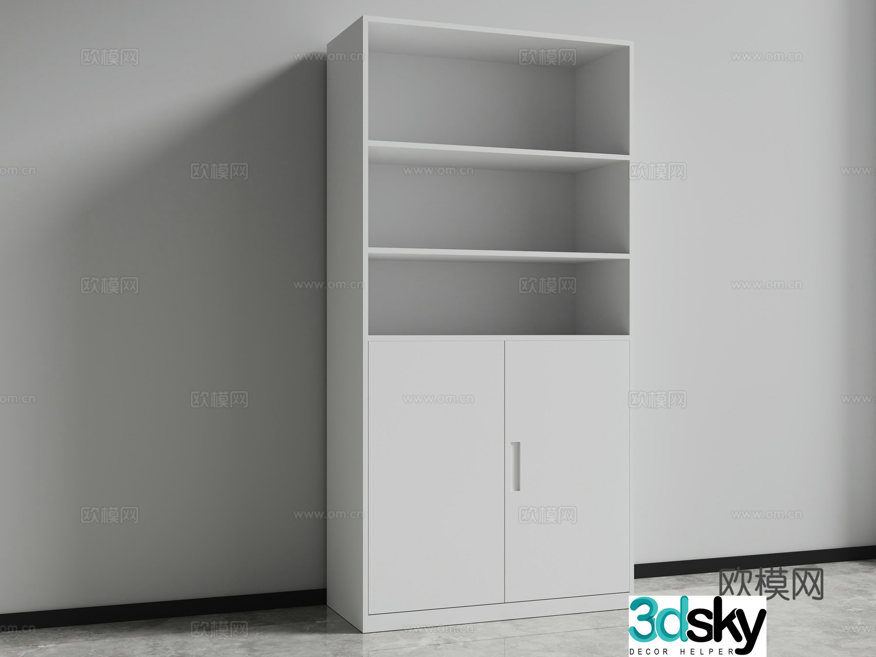 cabinet locker low cabinet file cabinet 3d model