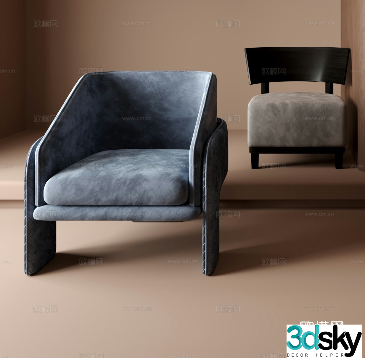 Single sofa 3d model