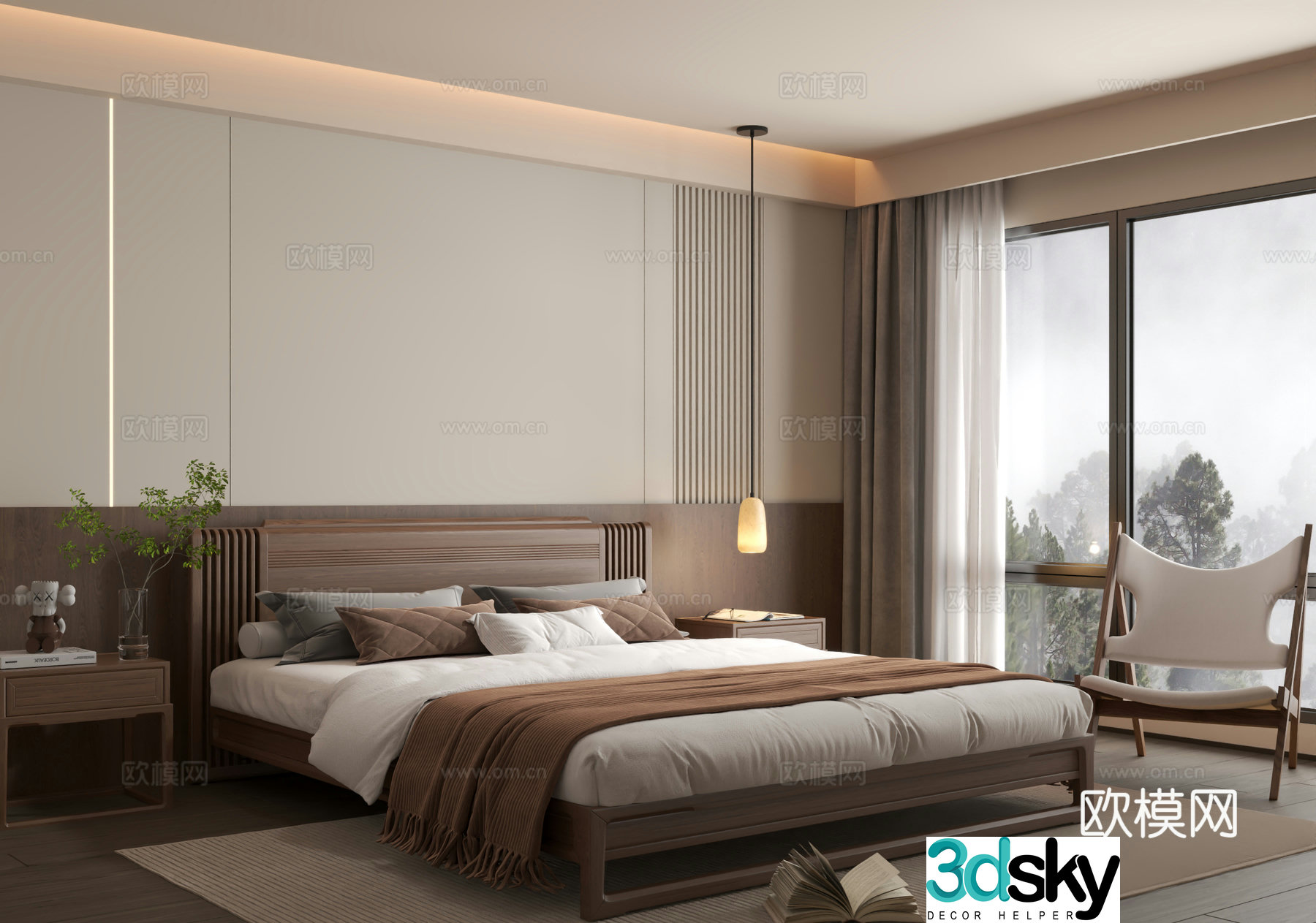 Wabi Sabi bedroom second bedroom 3d model