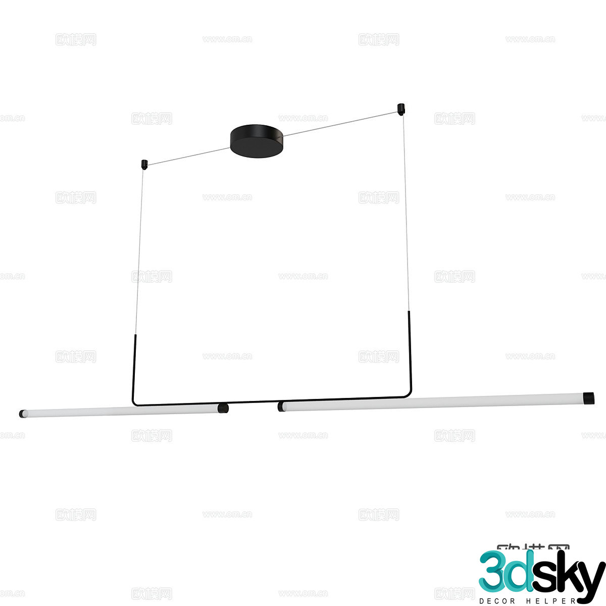 Modern minimalist chandelier dining room chandelier living room chandelier 3d model
