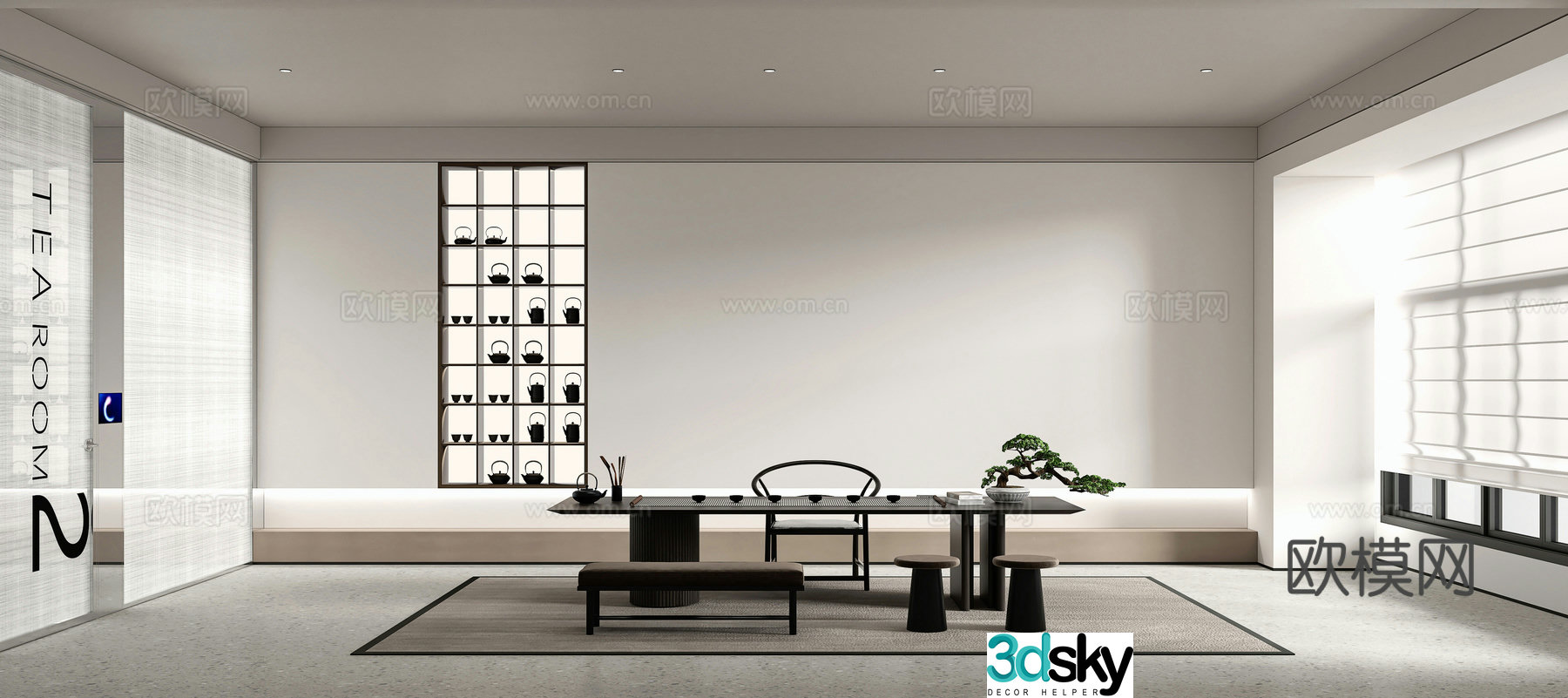 New Chinese tea room 3d model