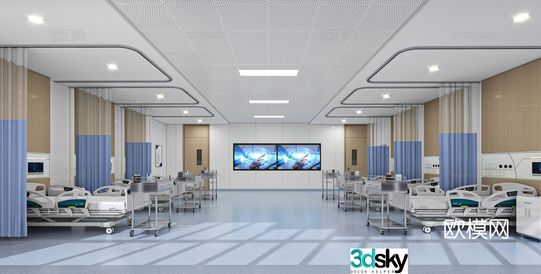 Modern ward 3d model