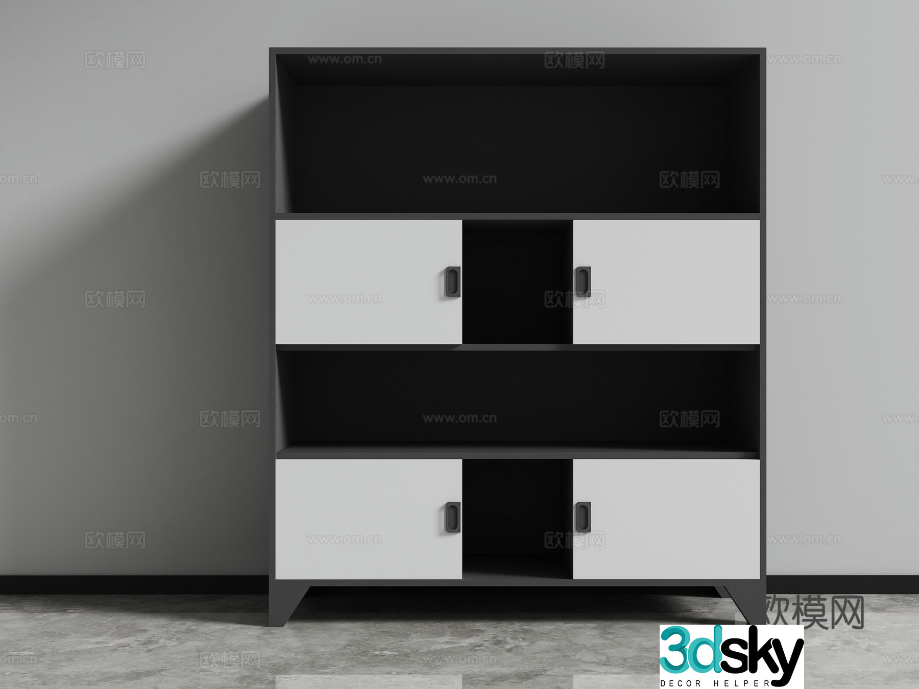File cabinet low cabinet locker 3d model