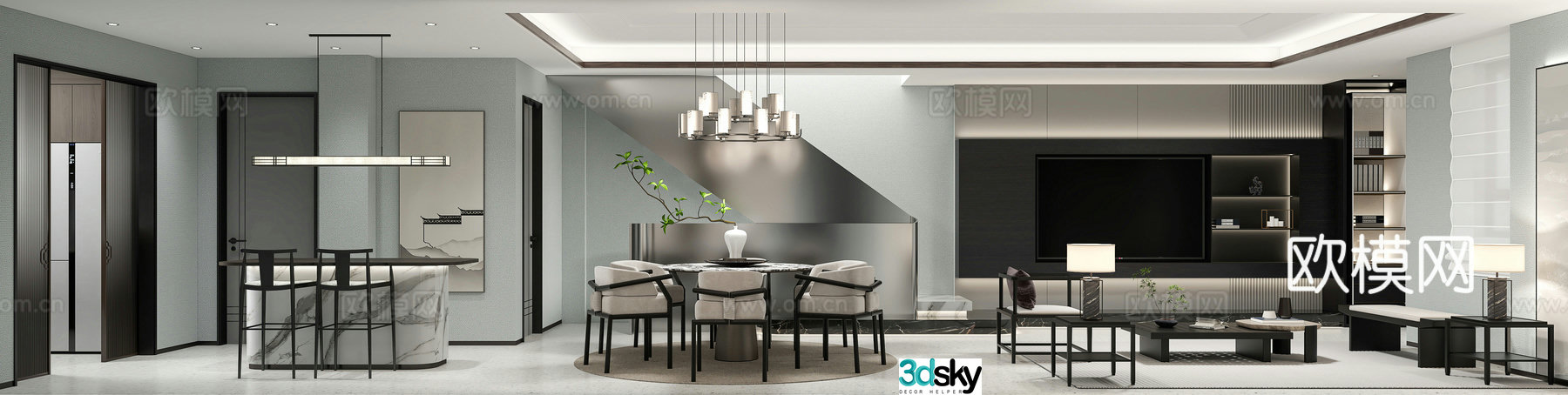 New Chinese restaurant 3D model