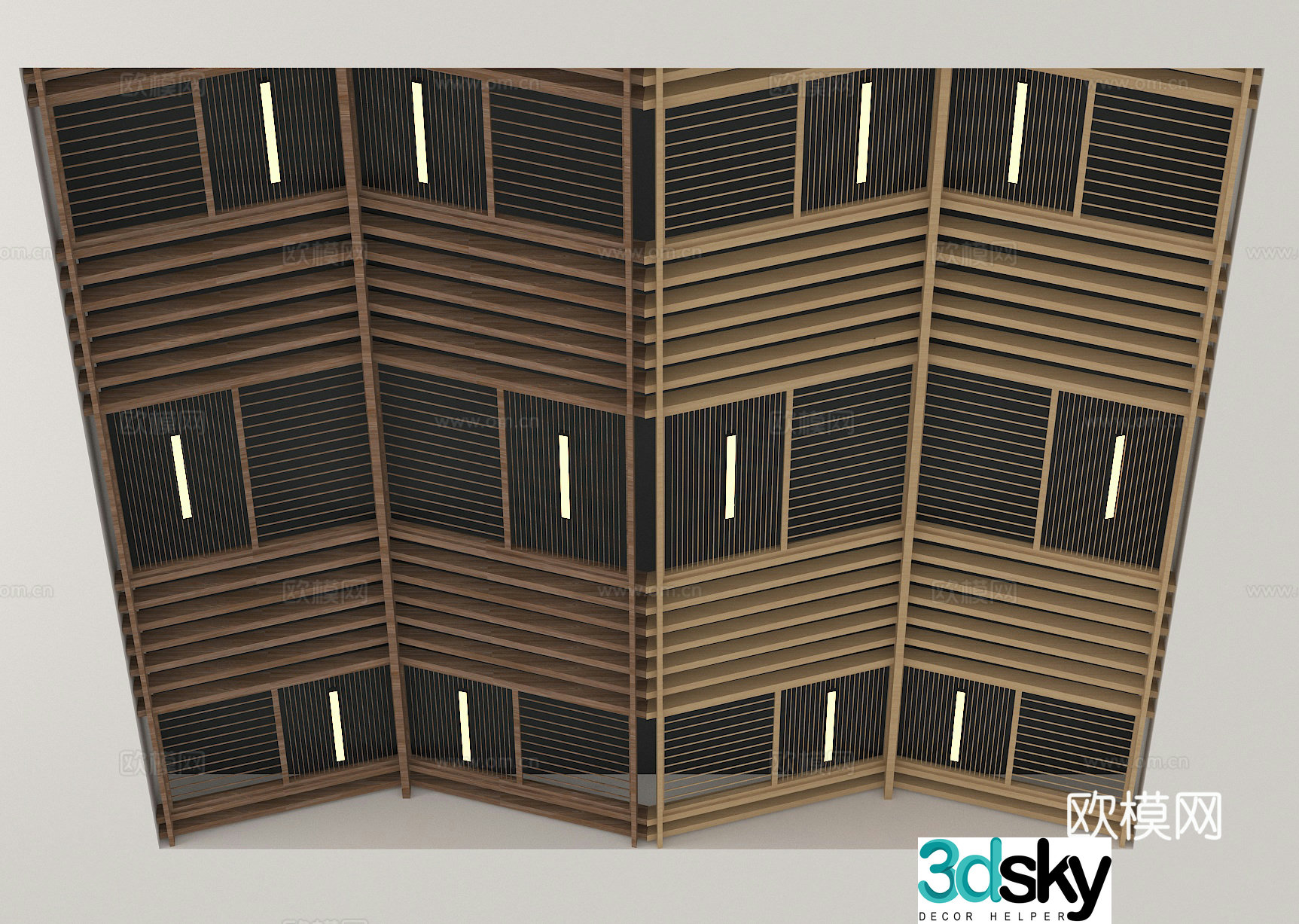 Grille ceiling square ceiling special-shaped ceiling ceiling 3D model