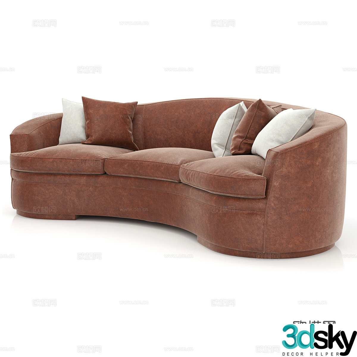 Curved sofa special shaped sofa 3d model