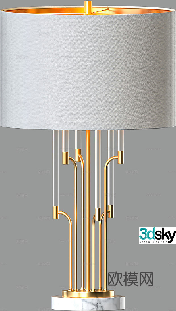 Light luxury table lamp 3D model