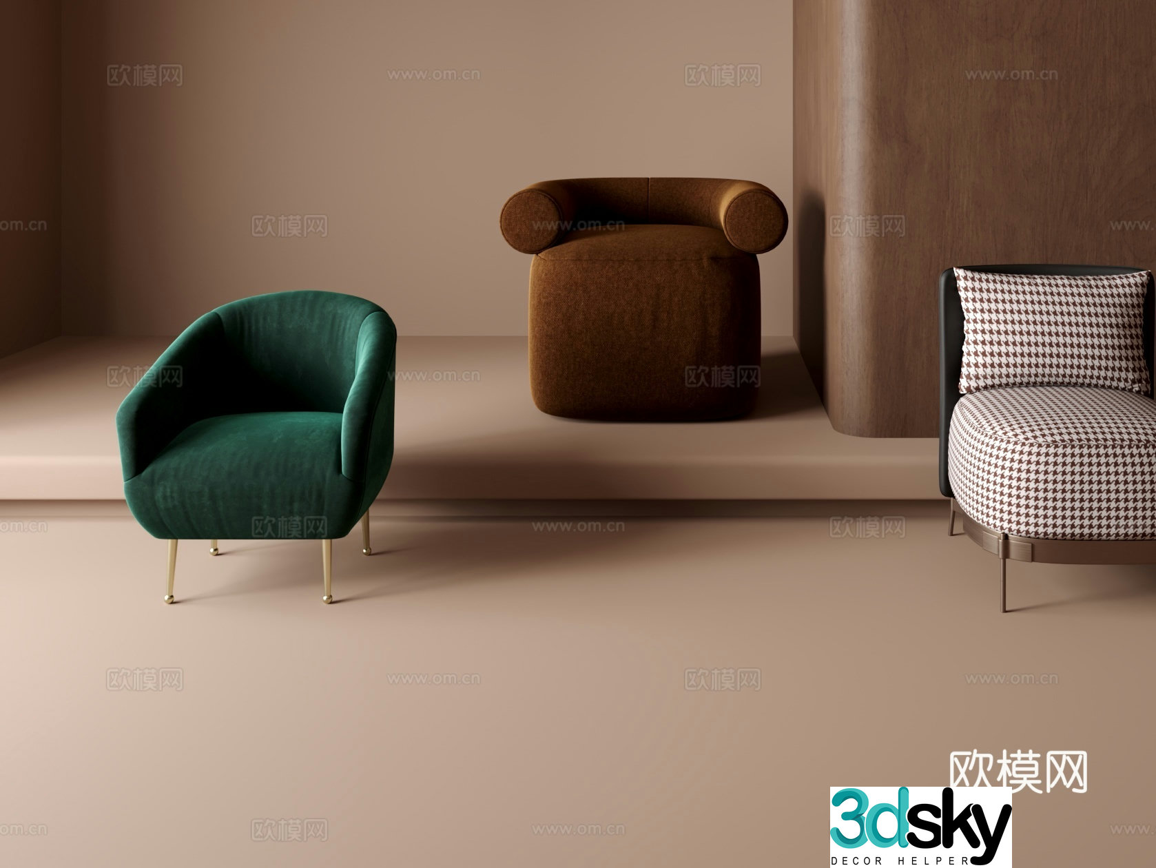 Single sofa 3d model