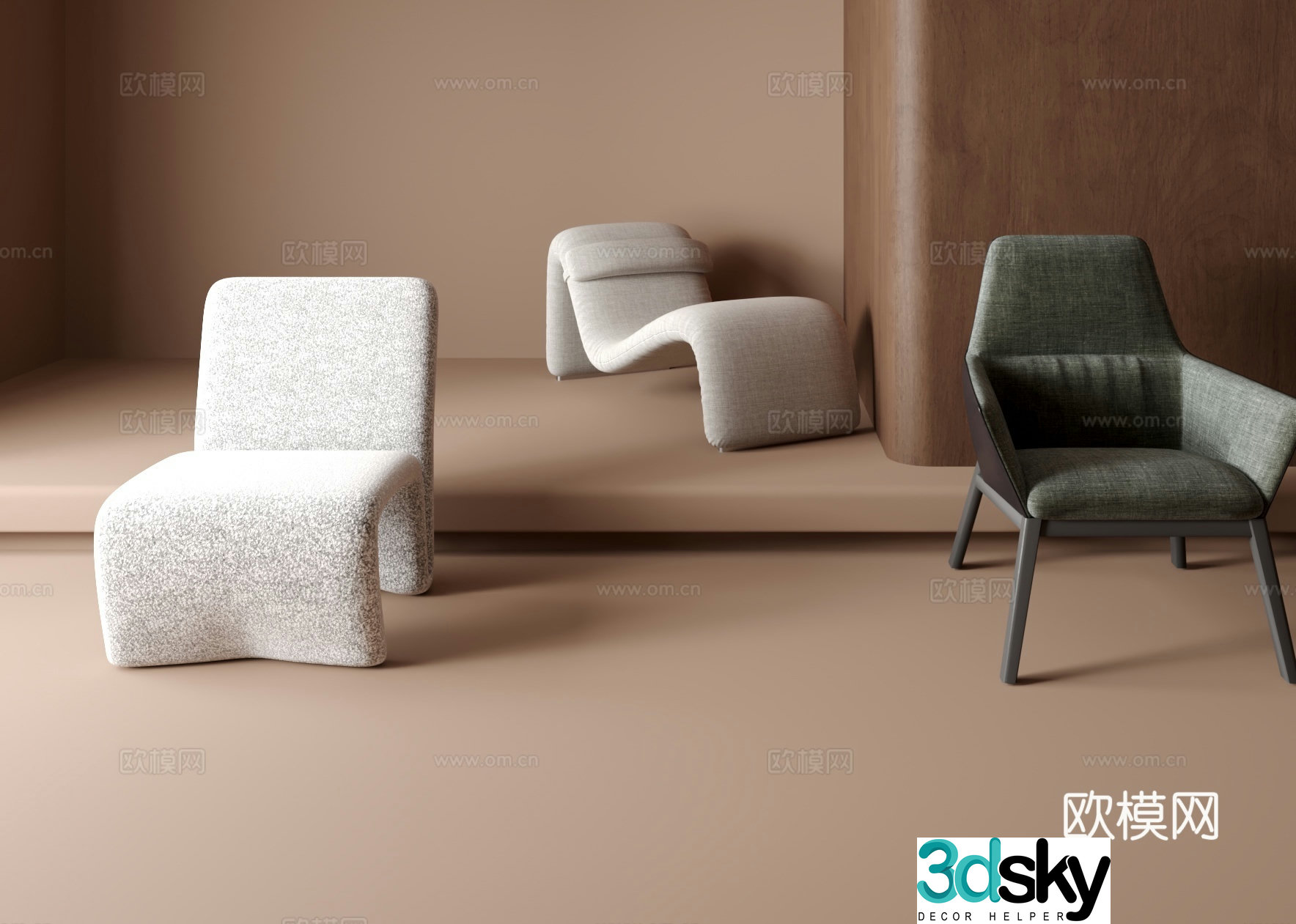 Sofa chair leisure chair 3d model
