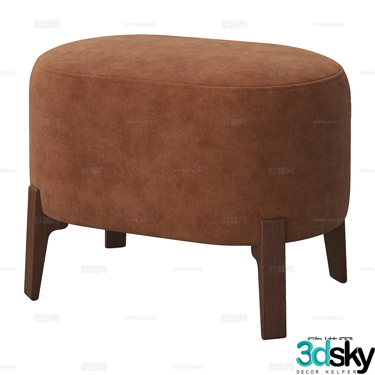 Modern stool sofa stool low stool 3d model
