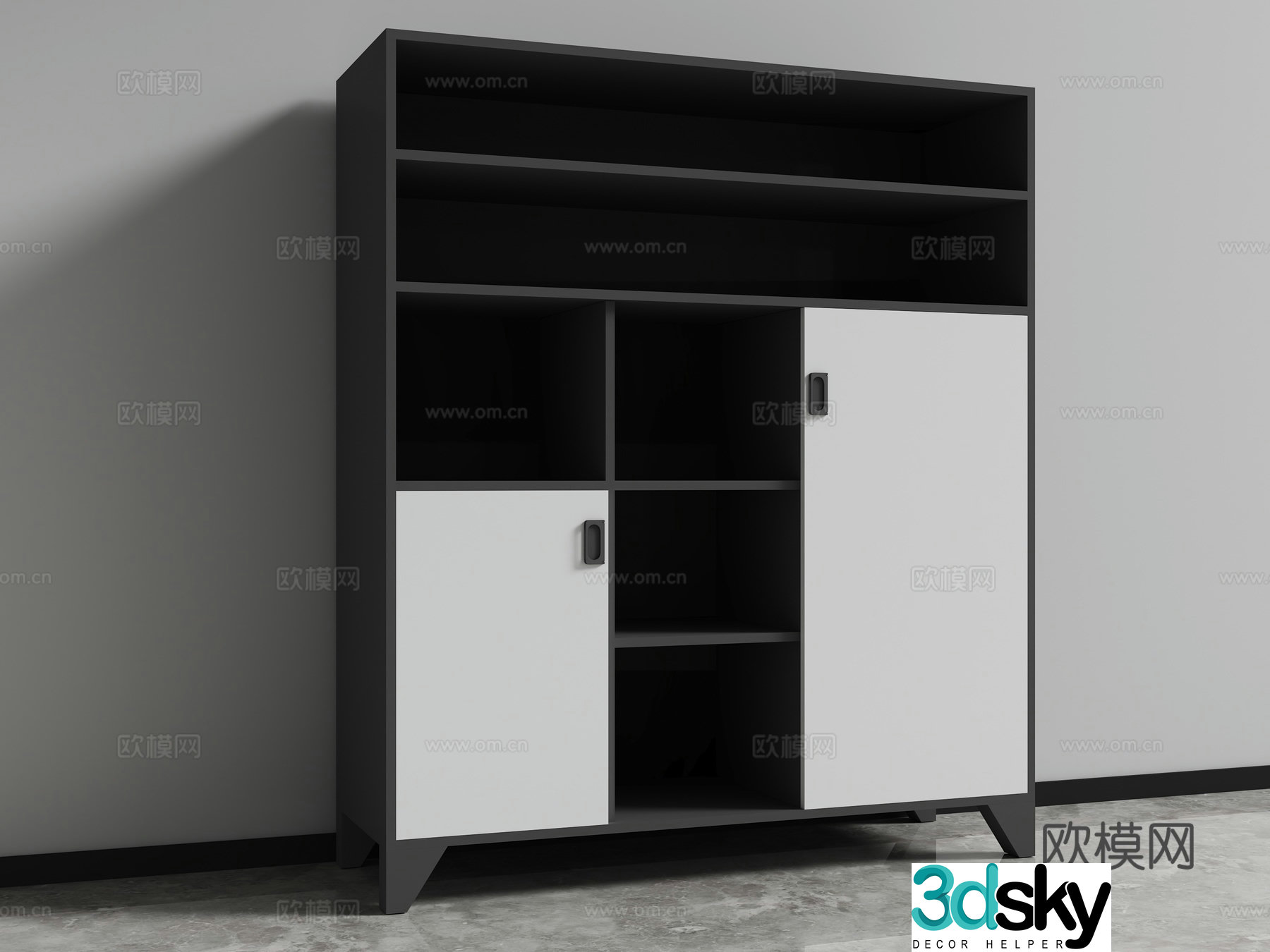 File cabinet low cabinet locker 3d model
