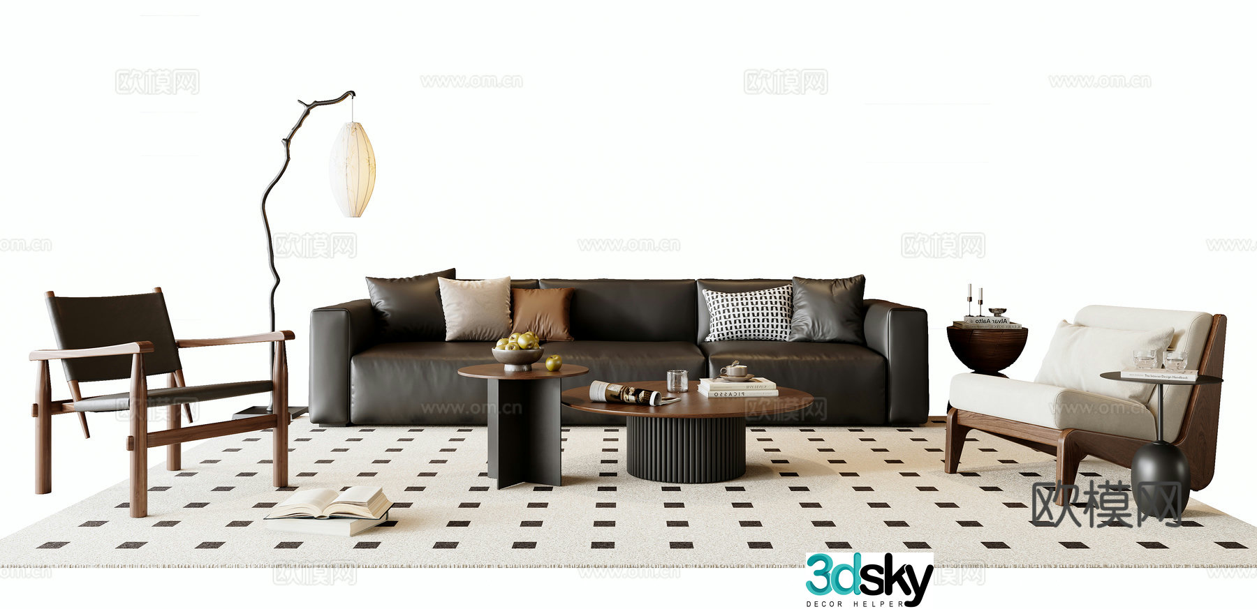 Medieval style modular sofa 3D model