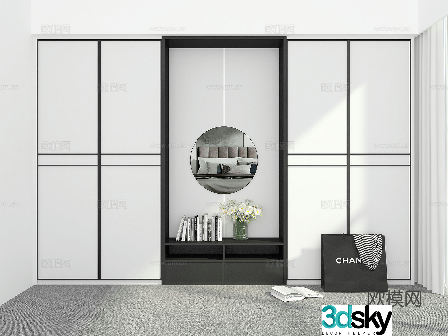 Modern wardrobe 3d model