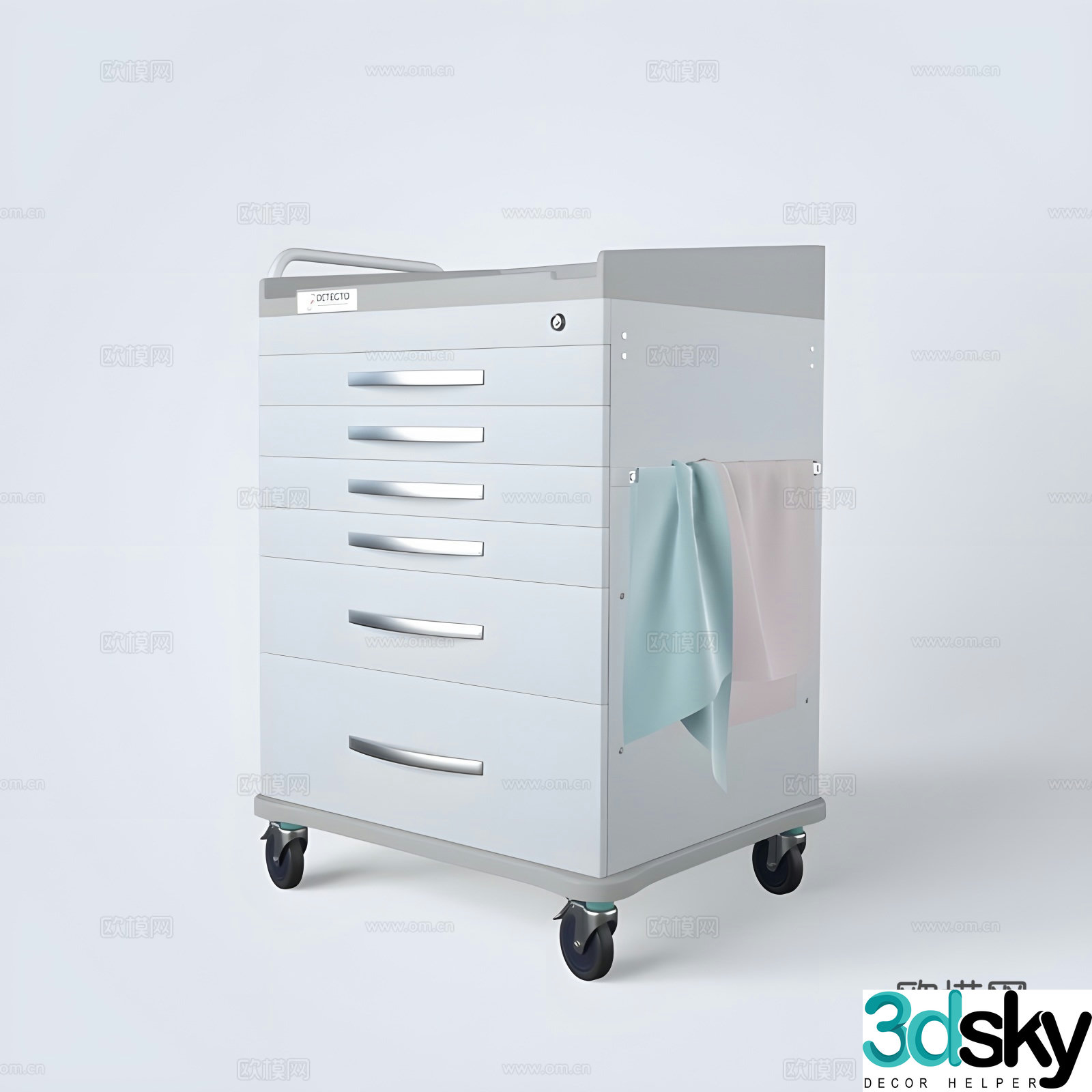 Medicine bottle cabinet medical cabinet 3d model