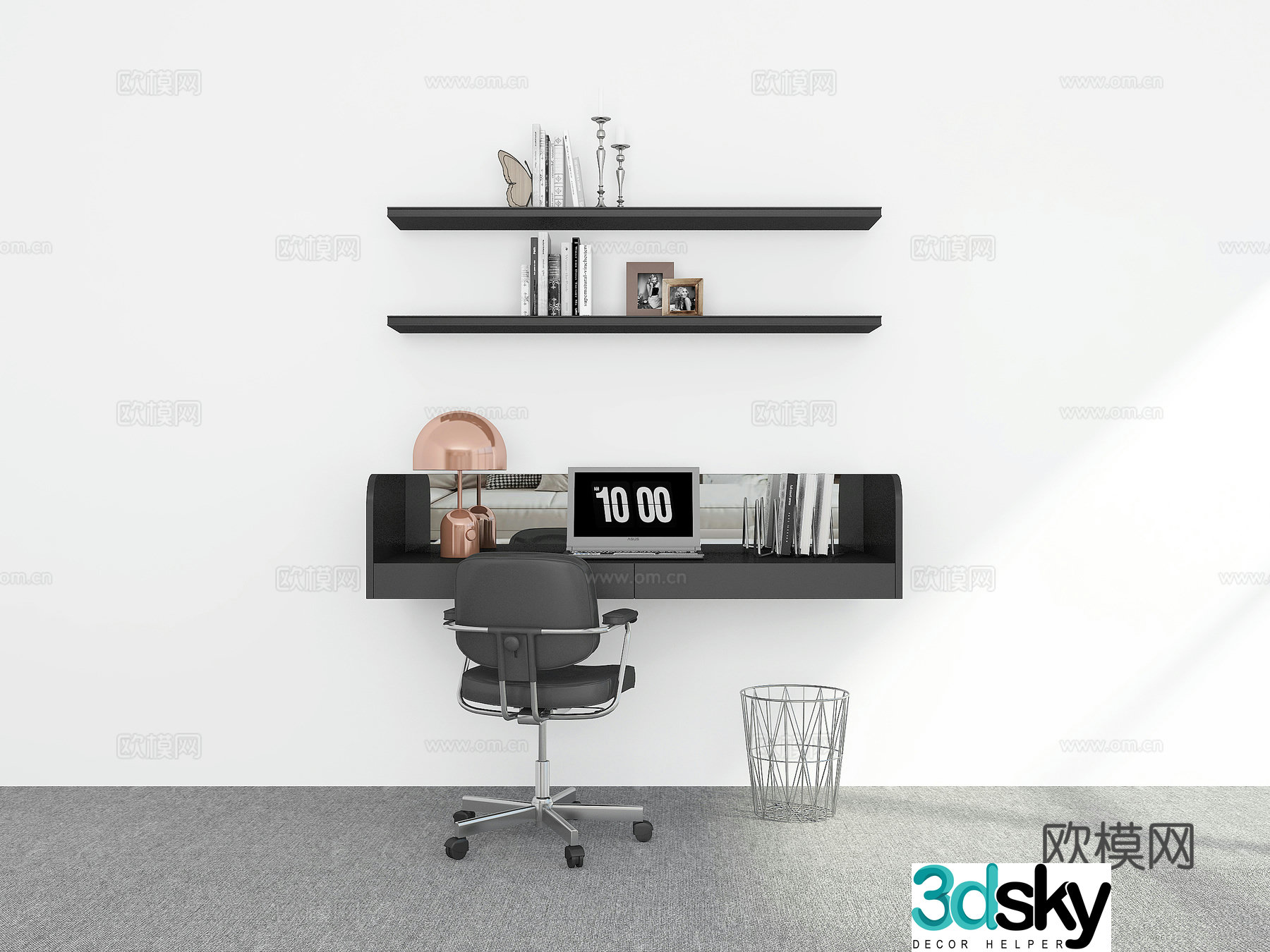 Modern desk 3d model