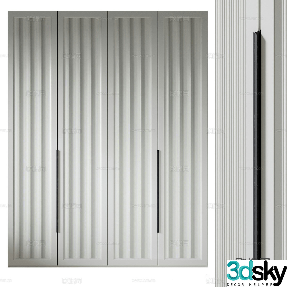 Modern minimalist wardrobe 3d model