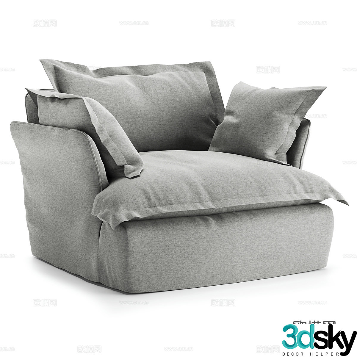 Modern single sofa 3d model