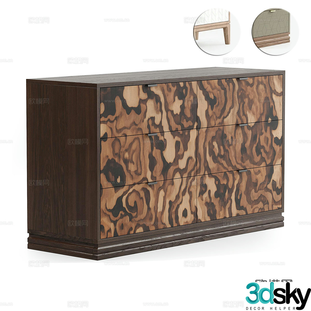 Wabi-sabi entrance cabinet 3d model