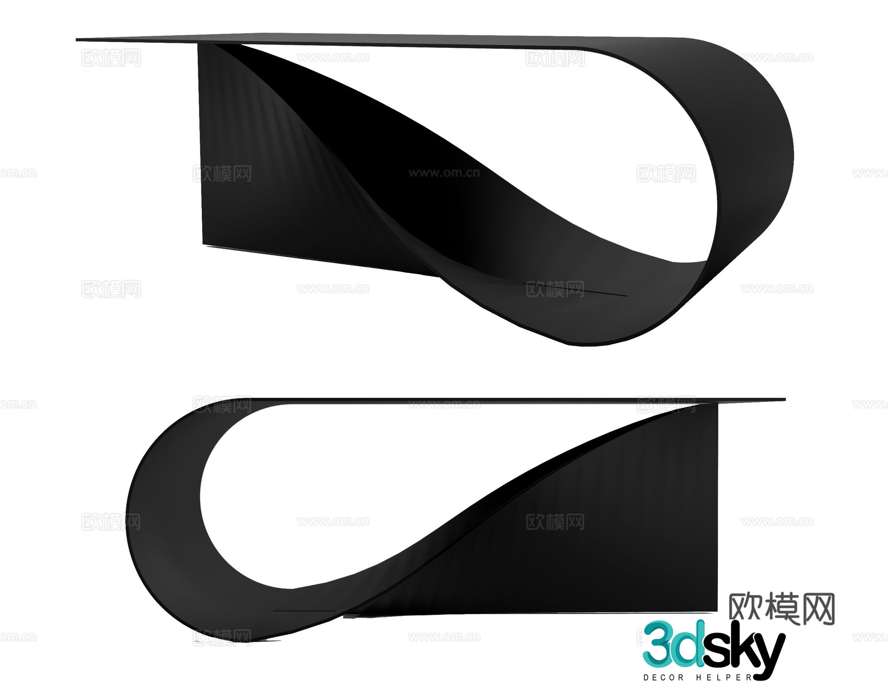 Modern dining table 3d model