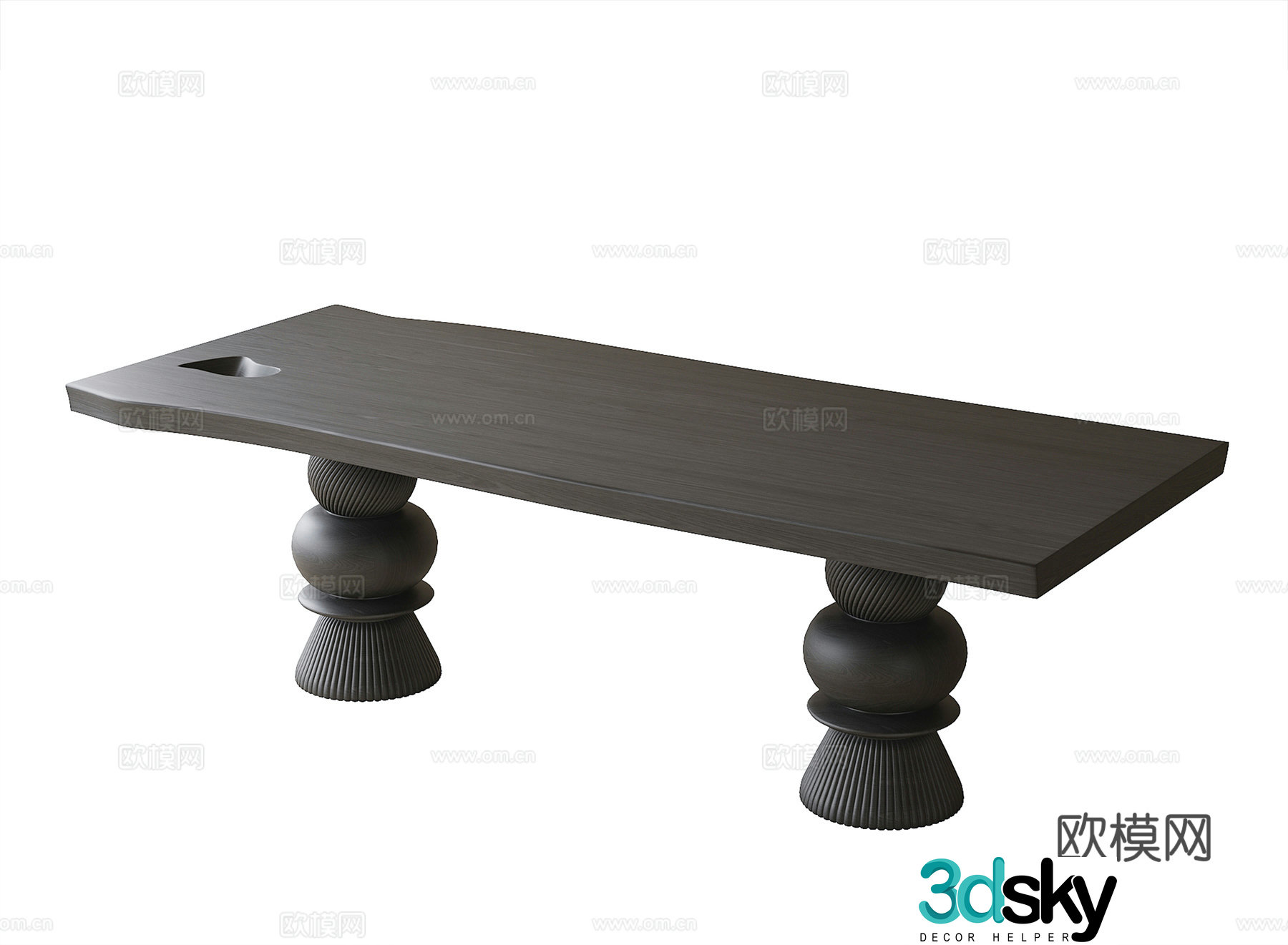 French dining table 3d model