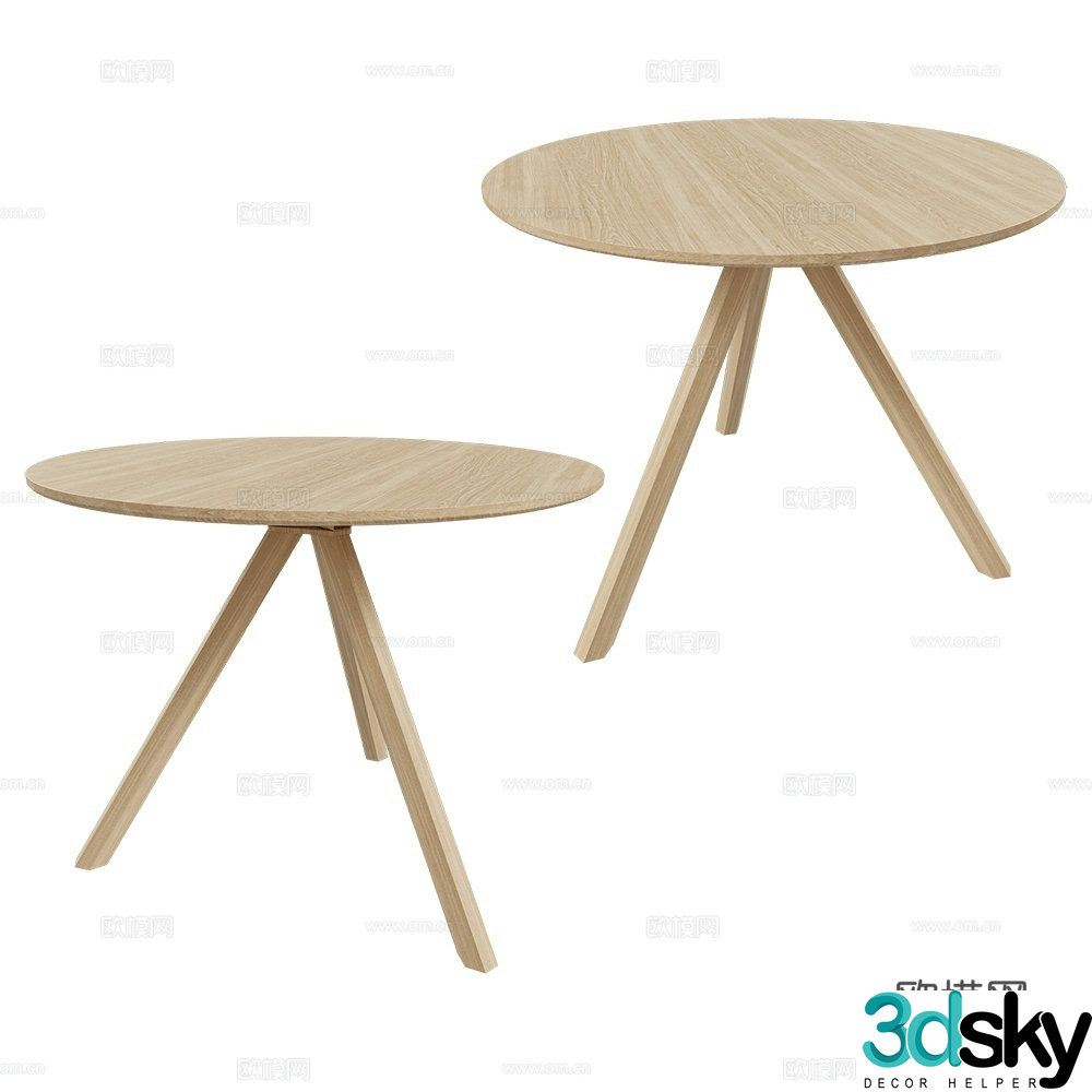 Desalto round dining table 3d model